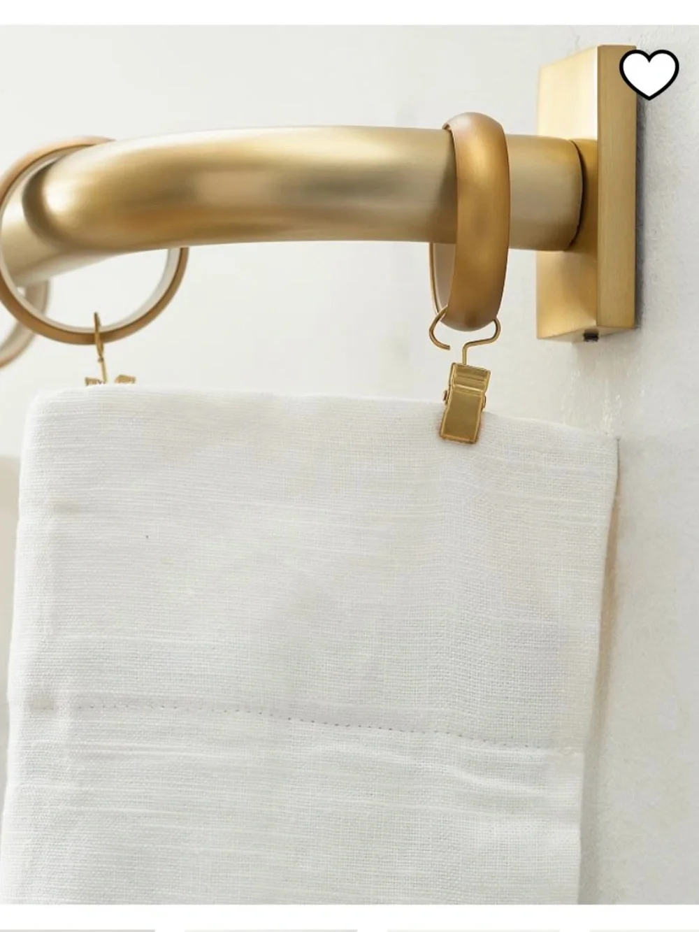 Pottery Barn Hidden Connection Room Darkening Curtain Rod Brass 28
